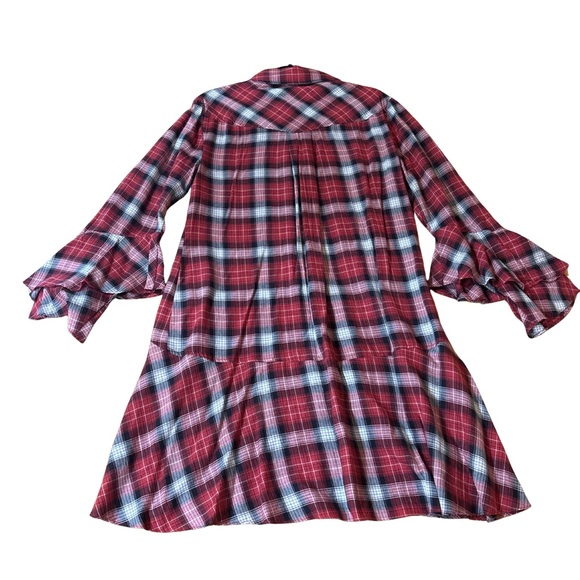 Laundry By Shelli Segal, Size M, Red and Black Plaid Tunic - Picture 5 of 10